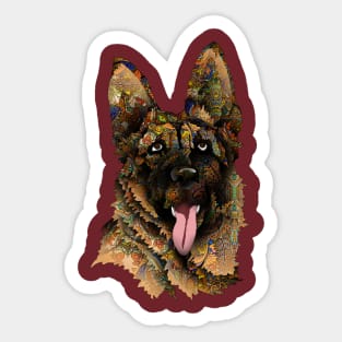 Wild German Shepherd Sticker